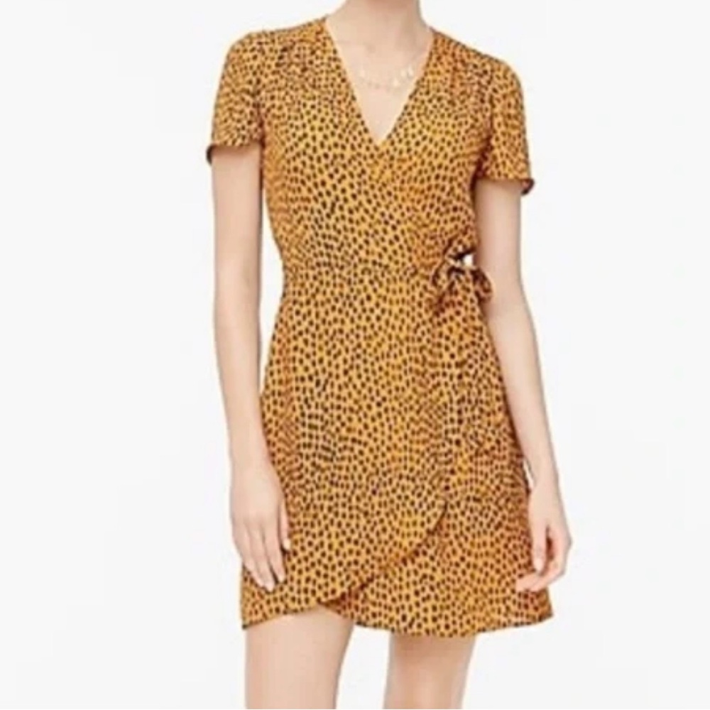 J. Crew NWT Size 6 Drapey Twill Wrap Mini Dress